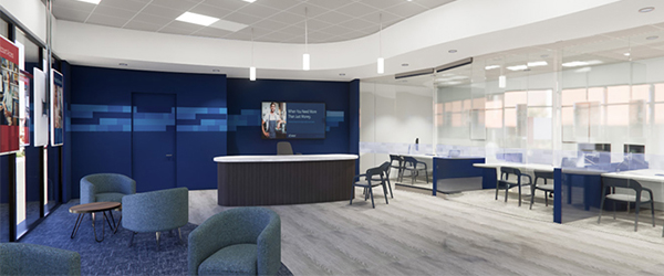 mock up of Alameda branch remodel